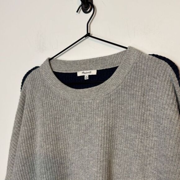Madewell Patch Pocket Pullover Sweater in Colorblock 3X - Picture 5 of 8
